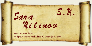 Sara Milinov vizit kartica